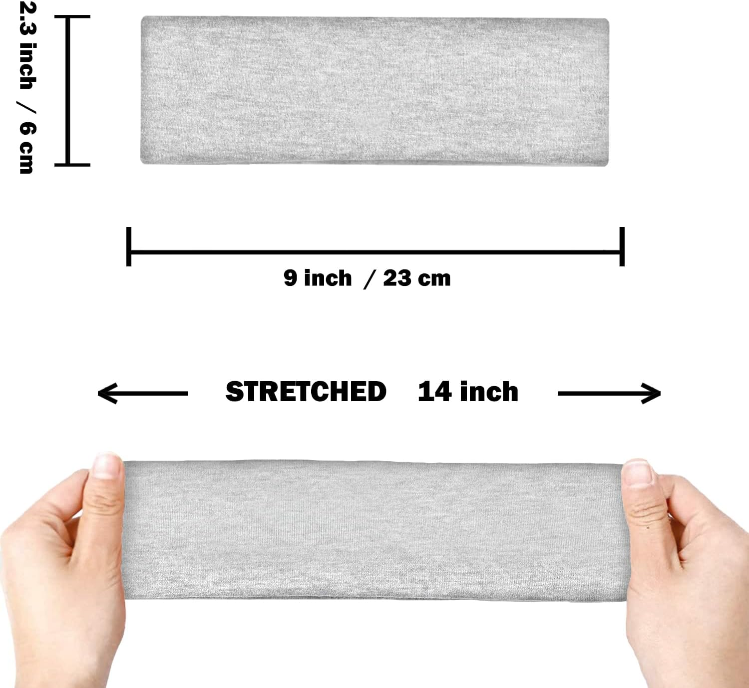 IVARYSS Workout Headbands for Women Non Slip, Premium Stretchy Soft Fabric Head Bands for Women'S Hair, Wear for Yoga, Running, Sport, 6 Pack image number 3