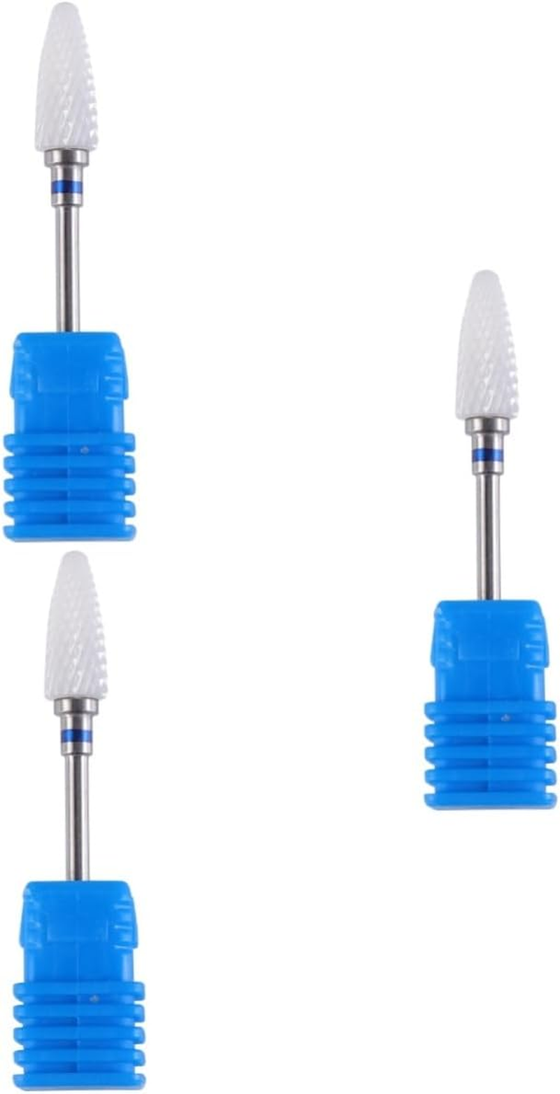 Ipetboom 2Pcs Electric Nail Drill Bits Ceramic Cones Set for Manicure Nail Art Grinding Gel Polish Removal