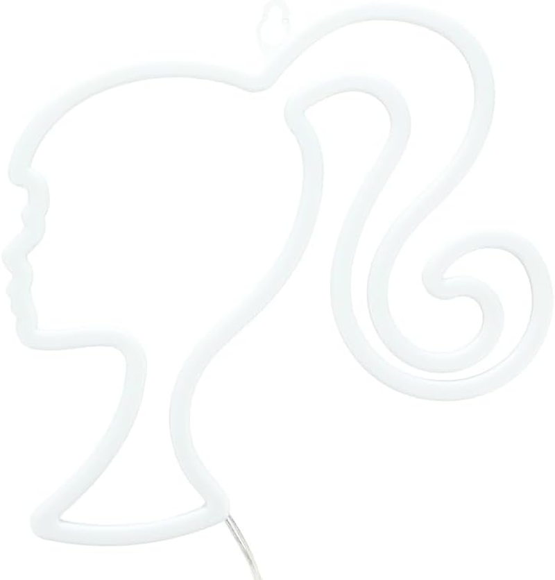 Paladone Barbie LED Neon Light - Officially Licensed Iconic Pink Doll Shaped Lamp, USB Powered, Girls Bedroom Accessories & Decor image number 1