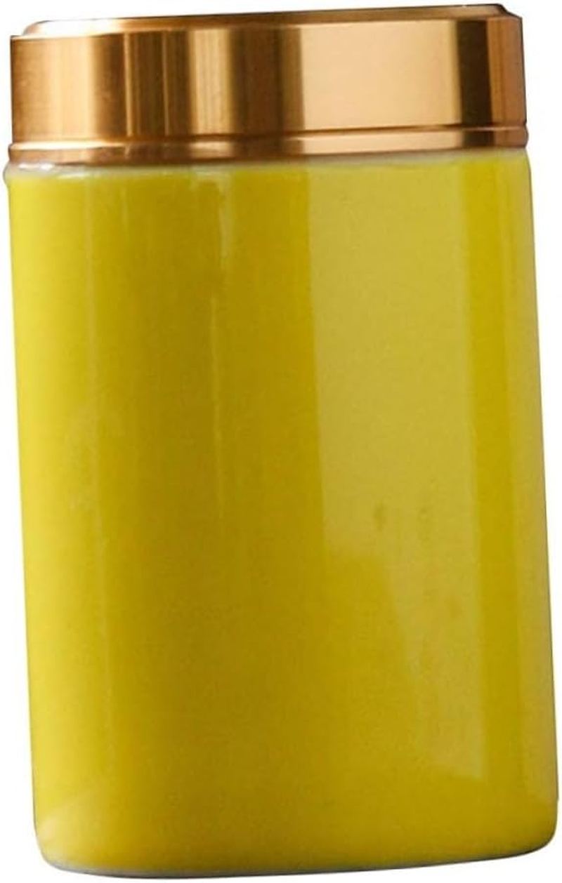 VILLFUL Mini Tea Can Ceramic Canister 85Ml Portable Sealed Food Storage Container Leak-Proof Design for Travel Home Kitchen Use