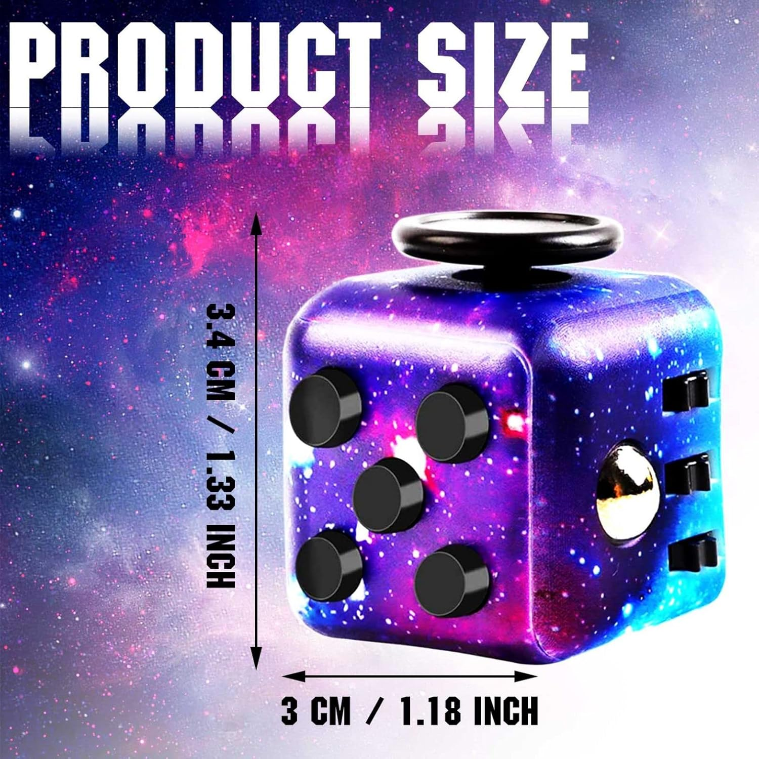 4 Pack Fidget Cube Fidget Toy, Magic Cube Stress and Anxiety Relief Toys, Infinity Cube Fidget Toy Cube Relaxing Hand-Held for Adults, Killing Time Cool Fidget Block for ADD/ADHD/OCD