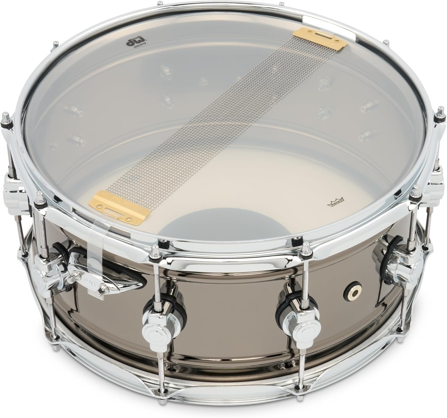 DW Design Series Black Nickel over Brass Snare Drum 14X6.5 Inch image number 2