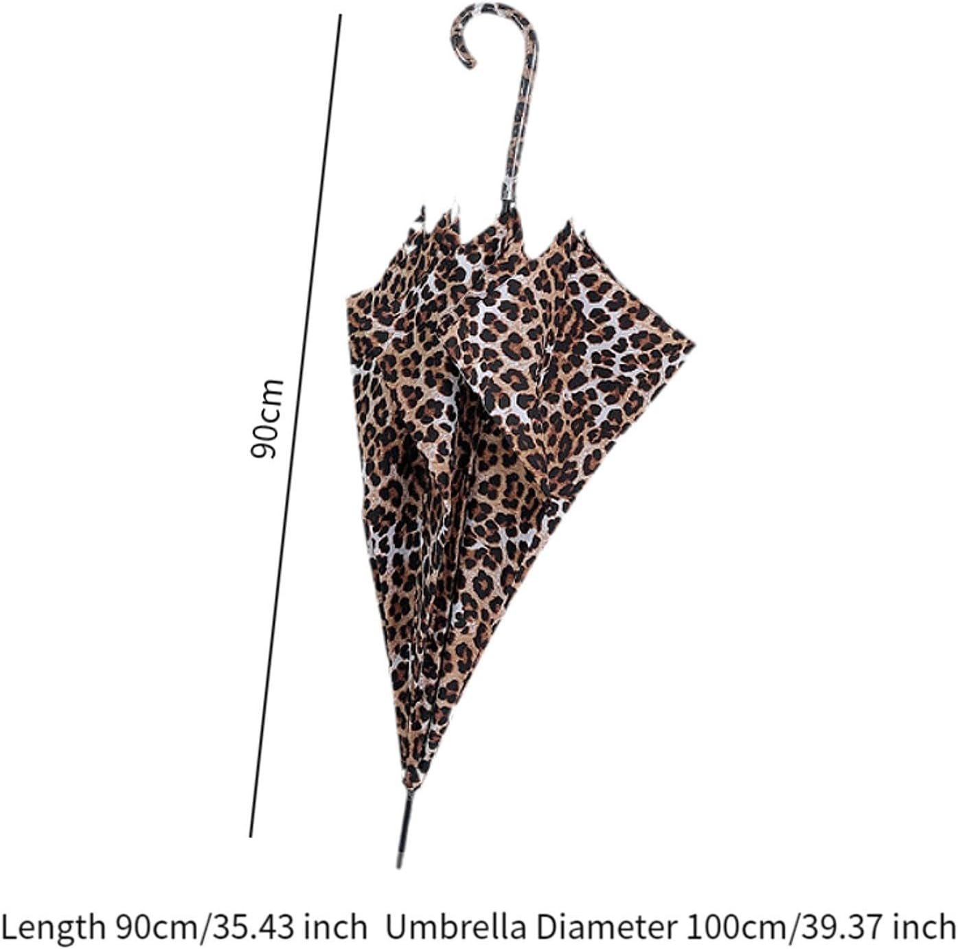Travel Umbrella Stick Umbrella Strong Waterproof Leopard Print Portable Rain Umbrella Straight Umbrella for Outdoor Walking image number 1