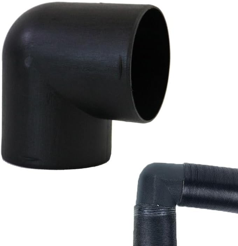 XINYUICEAN 2Pcs Car Air Diesel Heater Duct Car Heater Warm Air Ducting Pipe Elbow Outlet Connector 2.95'' 75Mm OD Black