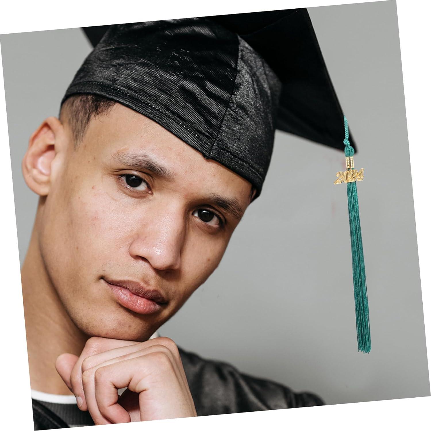 Graduation Hat Tassels Set 08 Green Graduation Hat Accessories for Ceremony 4Pcs image number 5