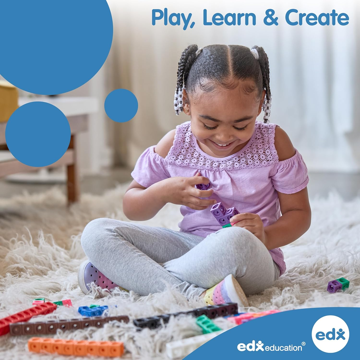 Edx Education Transparent Letters and Numbers Set - Mini Jar - Colorful, Plastic Letters and Numbers - Light Box Accessory - Sensory Play image number 1