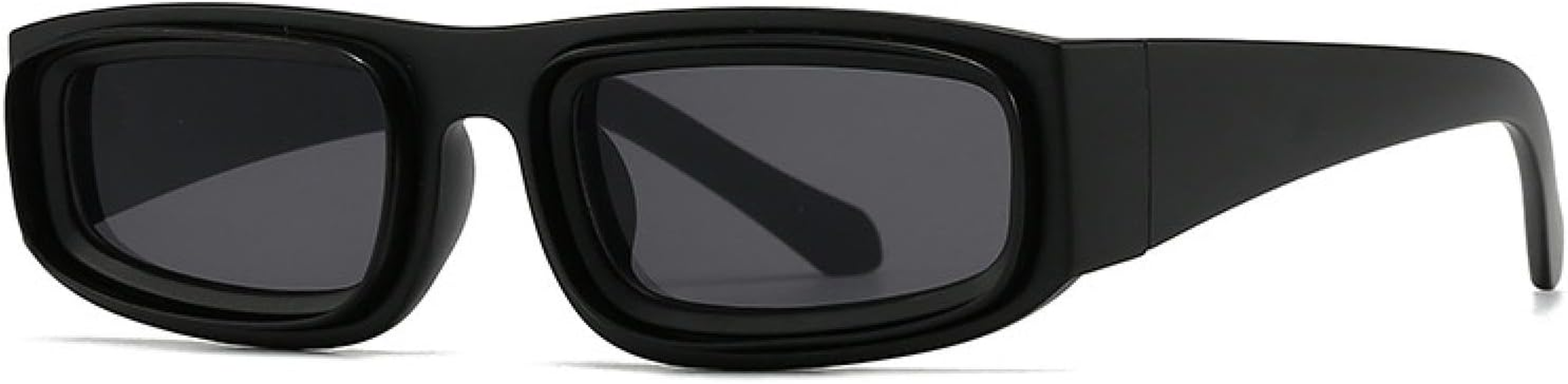 JRLLFD Small Rectangle Punk Sunglasses Men Luxury Vintage for Male Retro Shades Uv400