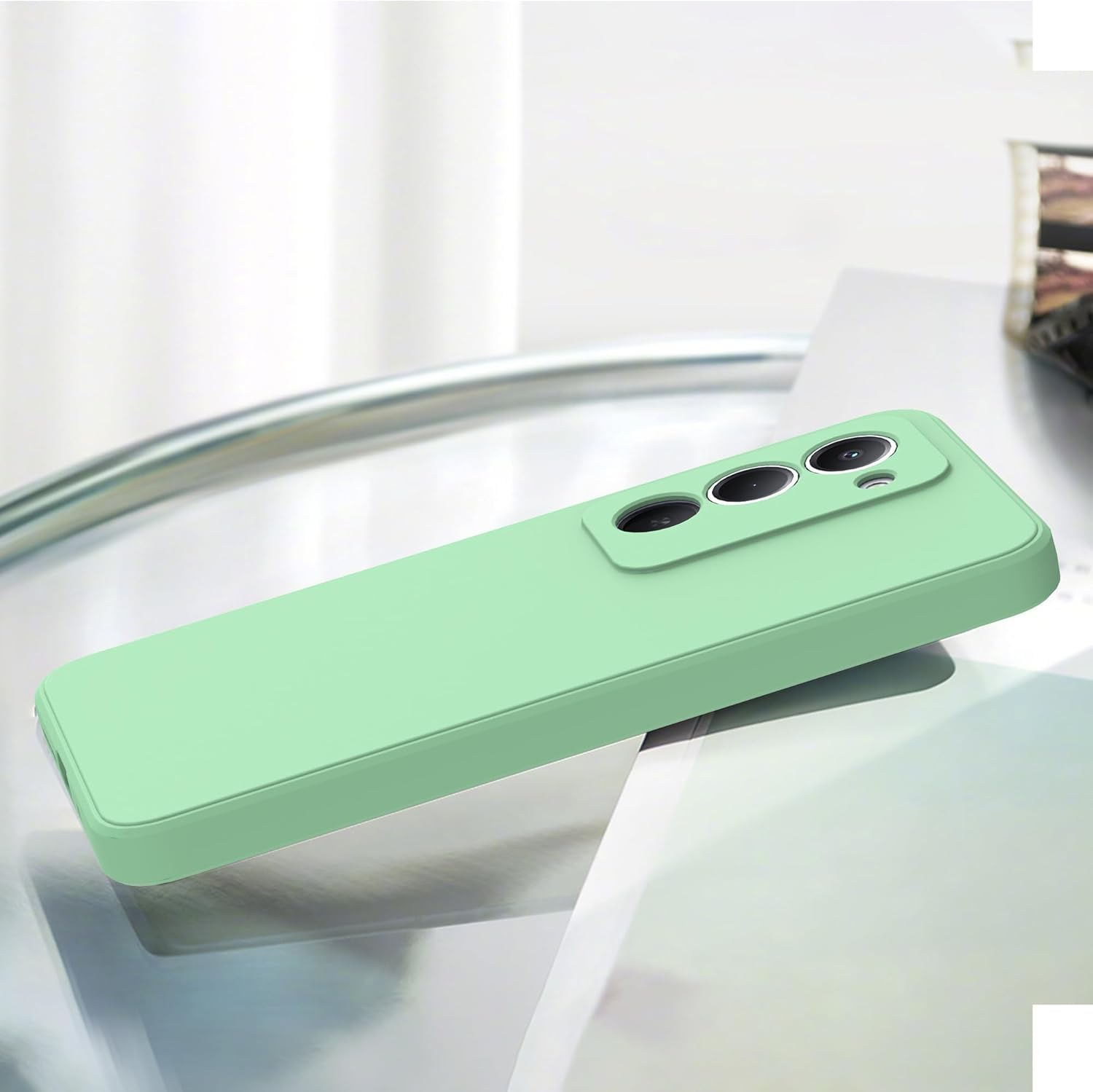 ARRYNN Case for Xiaomi Redmi 15 4G / 5G (6.9 Inch) + Protective Film, Mobile Phone Case Liquid Silicone Soft TPU Shockproof Case Cover Protective Case - Green image number 7