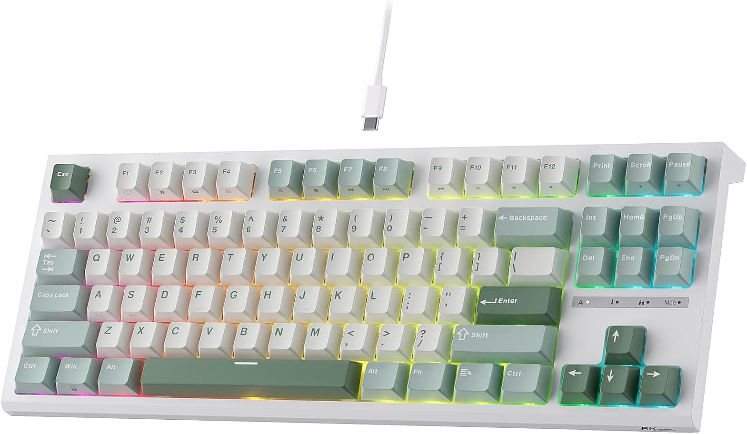 RK ROYAL KLUDGE C87 HE Rapid Trigger Gaming Keyboard, 87 Keys TKL Wired RGB Mechanical Keyboard, 80% Hall Effect Magnetic Switch Keyboard W/Adjustable Actuation Point, 8K Polling Rate, for FPS Gamer