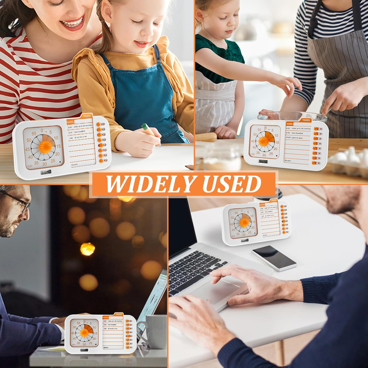 3 in 1 Visual ADHD Timer for Kids & Adults with Planning Board, Task Timer, Chore Chart & Erasable Pen, Visual Schedule Planner for Classroom, Homeschool Supplies, Home, School image number 2