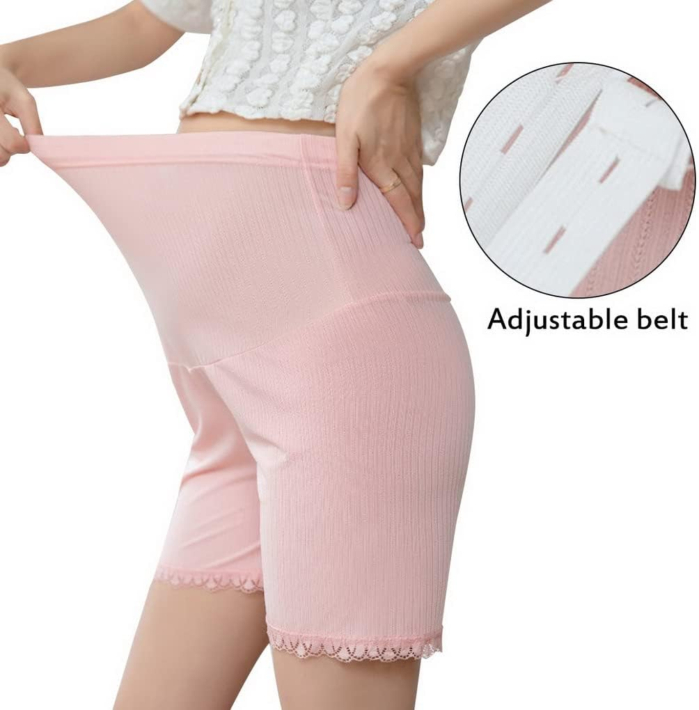 Underwear, Knickers Pregnant Pants under Skirt, Women Boxer Knickers under Dress Adjustable Loose Lingerie Underwear 4 Pack