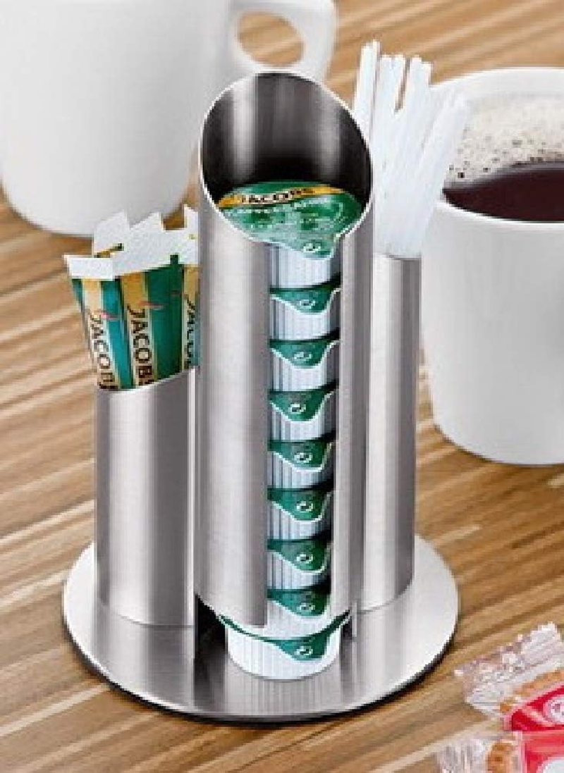 Esmeyer 400-2647 Multi Matt Stainless Steel Portion Dispenser for Milk Jars, Sugar Bags and Stirrers image number 1