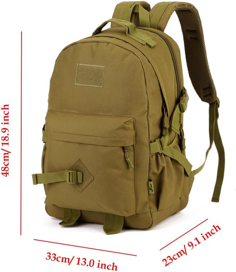 Hiking Backpack 40L Casual Backpack Military Tactical Rucksack Waterproof Assault Pack School Bag for Men Women Camping Laptop Backpack Trekking Backpack image number 4