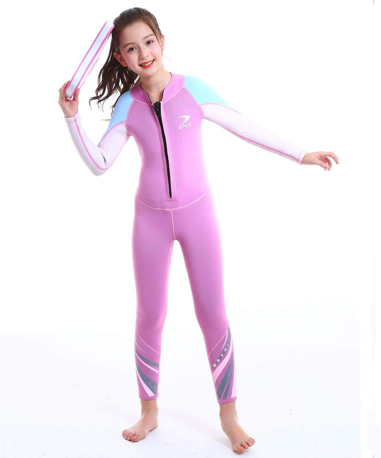 ZCCO Kids Wetsuit,2.5Mm Neoprene Diving Suit for Teens, Youth Boy'S and Girl'S One Piece Wet Suits Warmth Long Sleeve Swimsuit for Diving,Swimming,Surfing
