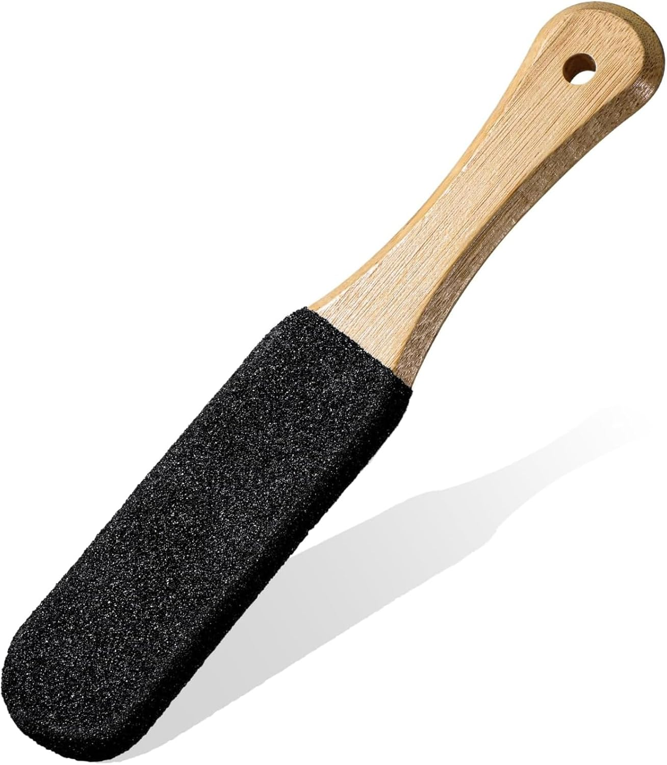 Luojinluoda Foot Pumice Stone Pedicure File (1 Pc) - Pumice Stone for Feet with Ergonomic Wooden Handle, Foot File & Heel Scraper for Smoother Feet and Hands, Heel Sander and Dead Skin Scraper (Black) image number 5