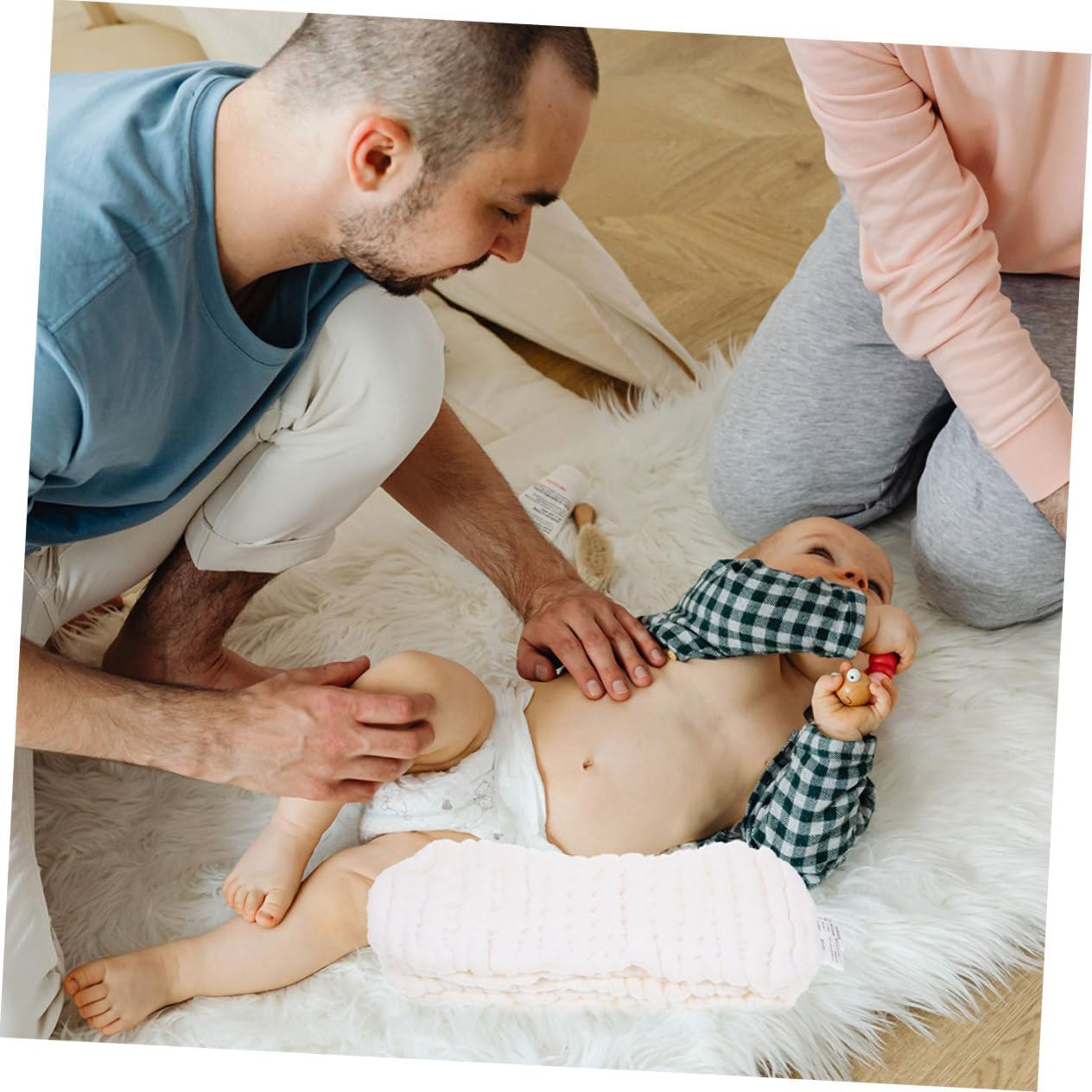 6Pcs Newborn Diapers Liners Cotton Liners for Newborns Reusable Breathable Peanut Shape Cloth Diapers image number 5