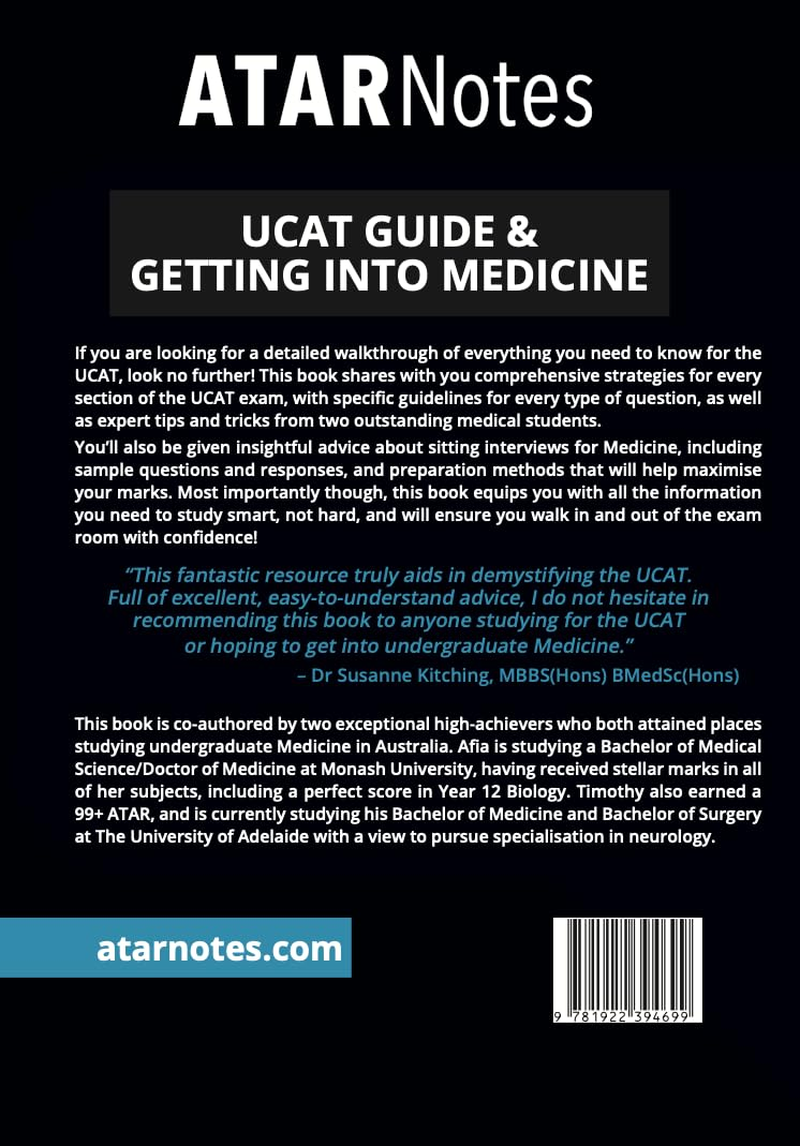 ATAR Notes UCAT Guide & Getting into Medicine - Master the UCAT: Expert Tips & Practice for Aspiring Medical Students (2024-2026)