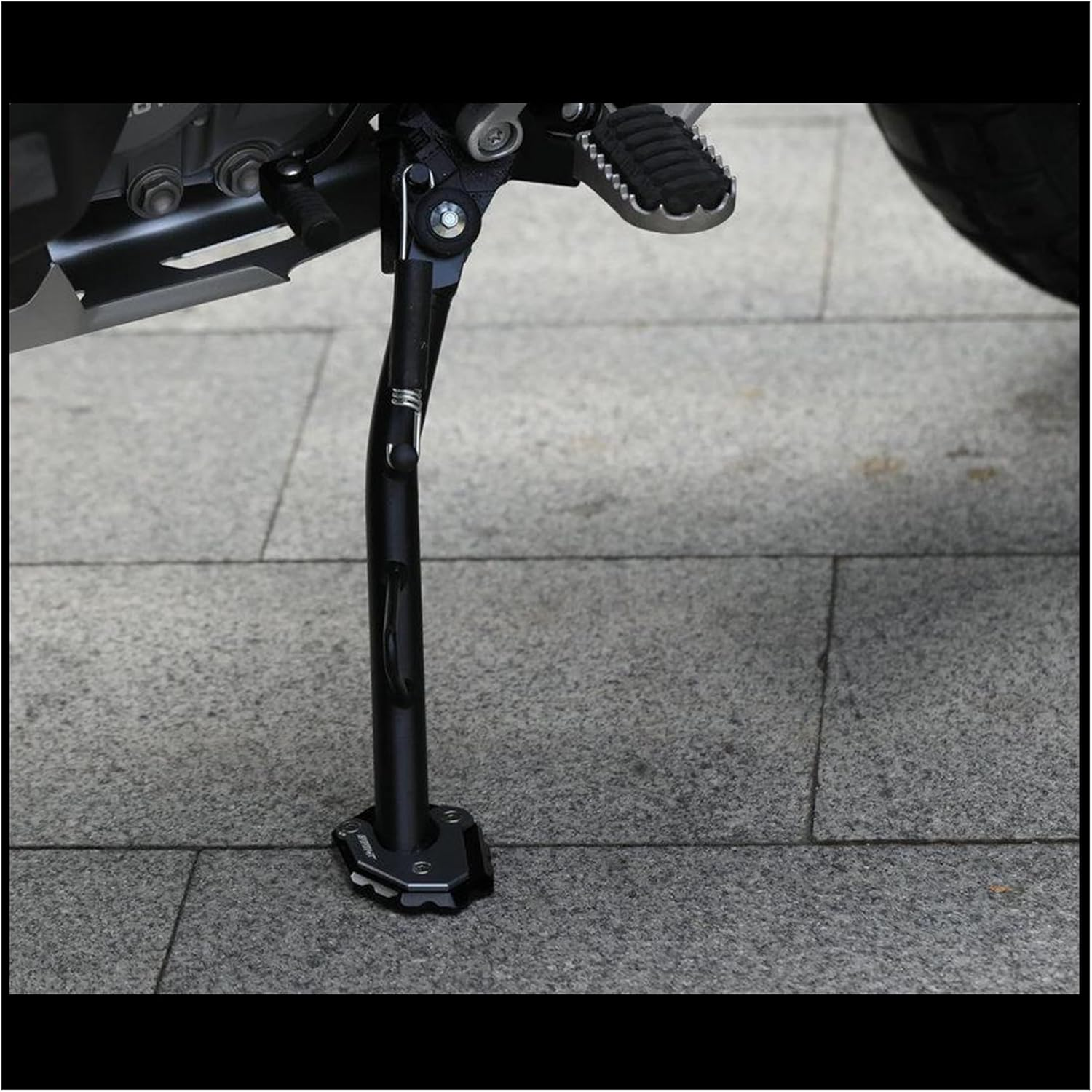 Compatible with CFMOTO 800MT-X 800MTX 2024 2025 Motorcycle CNC Kickstand Foot Side Stand Extension Pad Support Plate Pedal Footrest 800 Mt-X(Black) - Grey image number 3