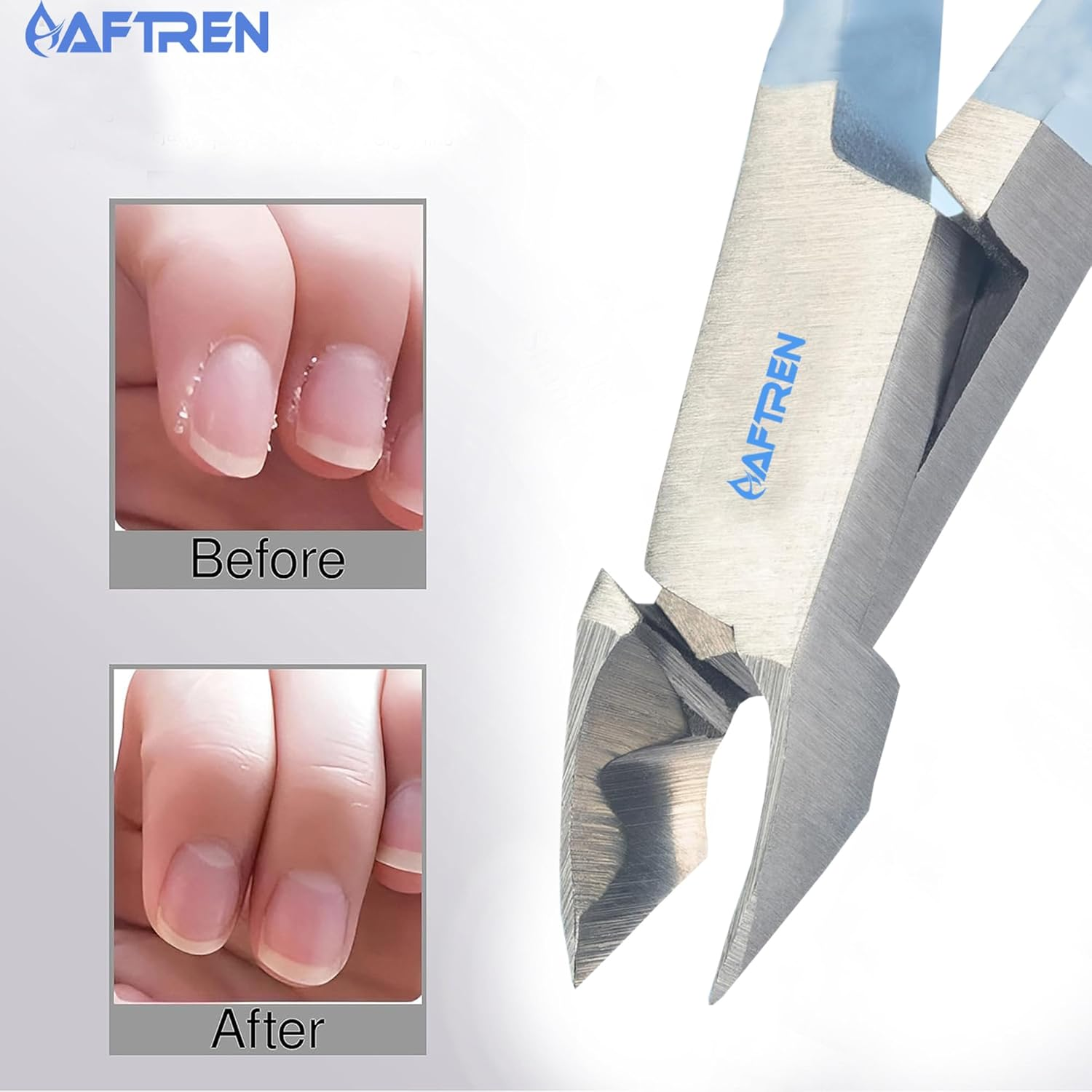 Professional Cuticle Nippers JAW 16 Stainless Steel Cuticle Scissors Sharp Nail Scissors Eyelash Cuticle Removal Tool Home Use Blue