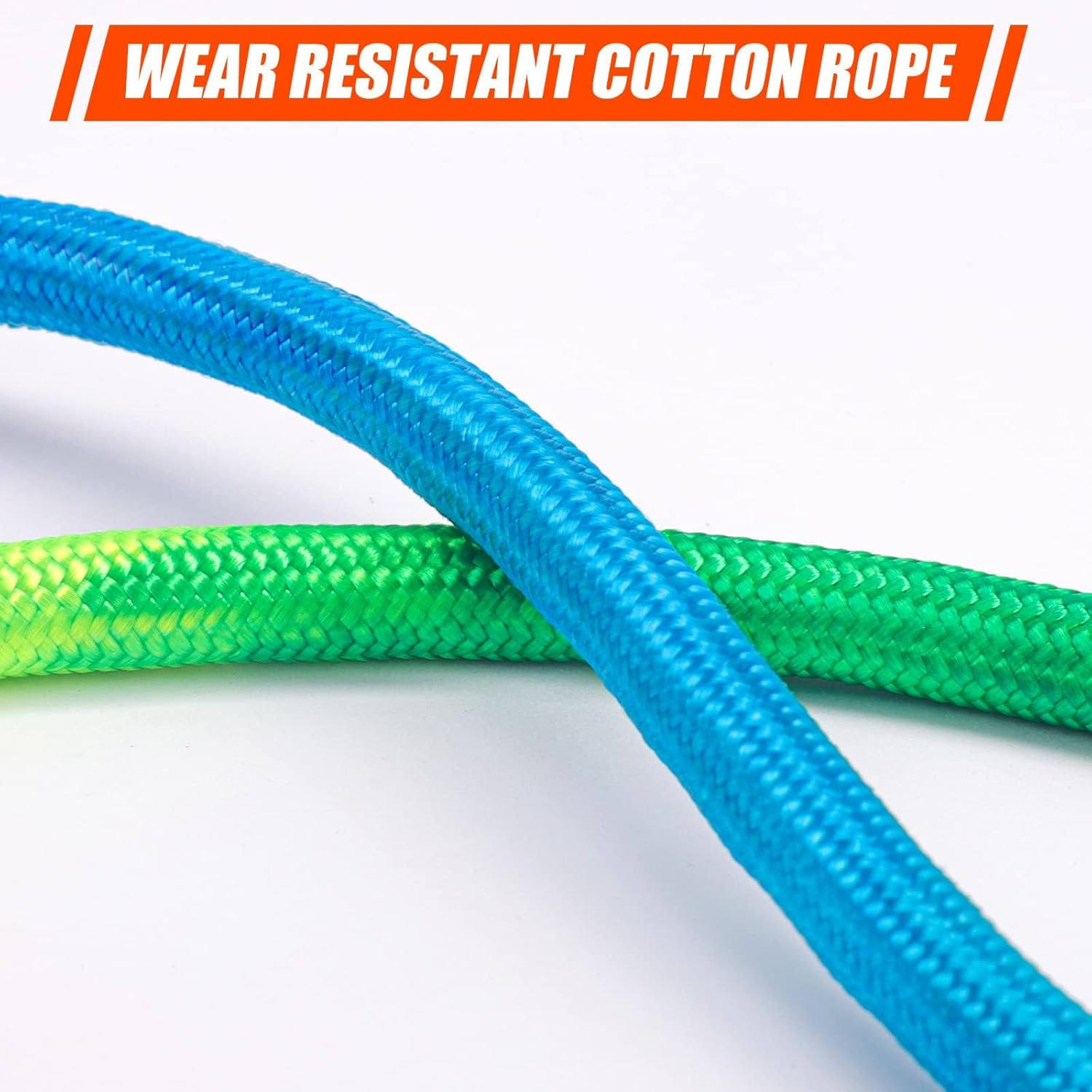 Double Dutch Long Jump Rope for Kids,16Ft Skipping Rope for Kids Adults, Rainbow Jumping Rope for Multiplayer with Wooden Handle for Outdoor Fun, School Sport, Party Game image number 5