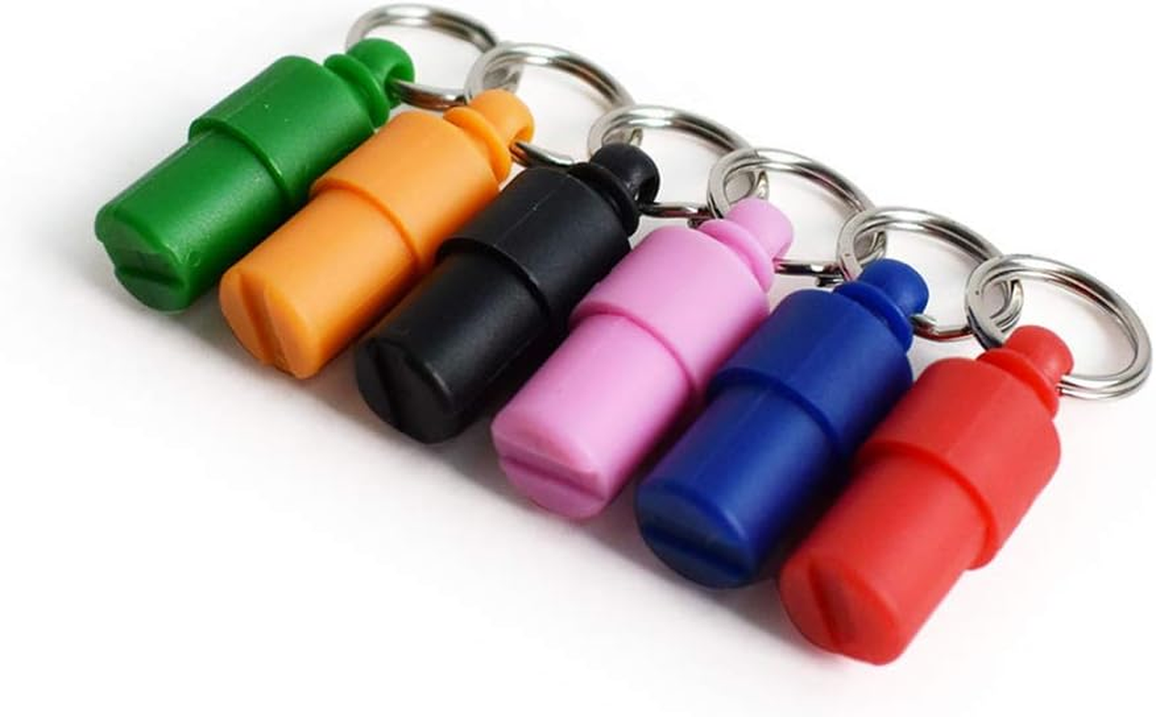 Pet ID Tags for Cat Small Dog Puppy ID Tag Capsule Shape, Quiet No Noise Waterproof Dog ID Bullet No Public Your Info, Address Name Label Tube Prevent Pet Lost (Multi-Colored,Plastic,6Pcs) image number 3