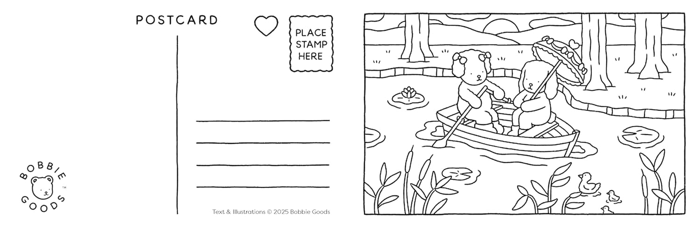 Bobbie Goods Postcard Coloring Book: 20 Postcards image number 3