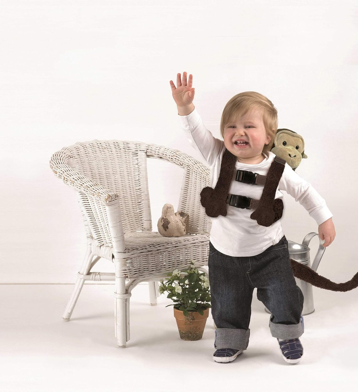 Playette 2-In-1 Child Toddler Harness Buddy - Toddler Leash and Backpack - Monkey image number 5