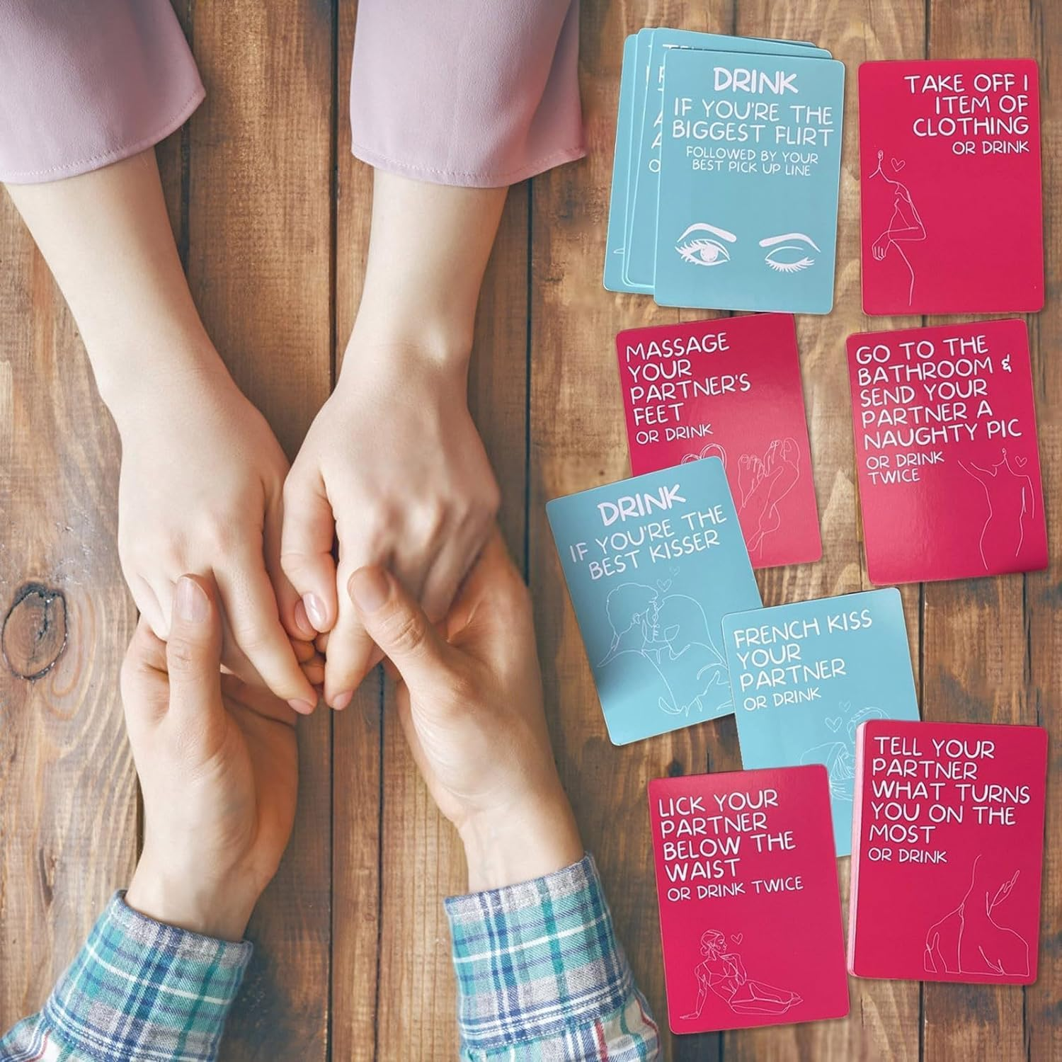 Couples Drinking Game for Adults - Excited & Exhausted image number 2