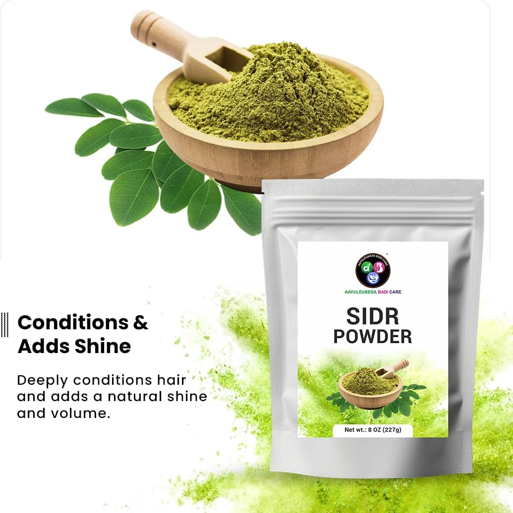 ABC Sidr Powder for Hair and Skin, Handpicked Sidr Leaves Powder 227G (Pack of 1) image number 2
