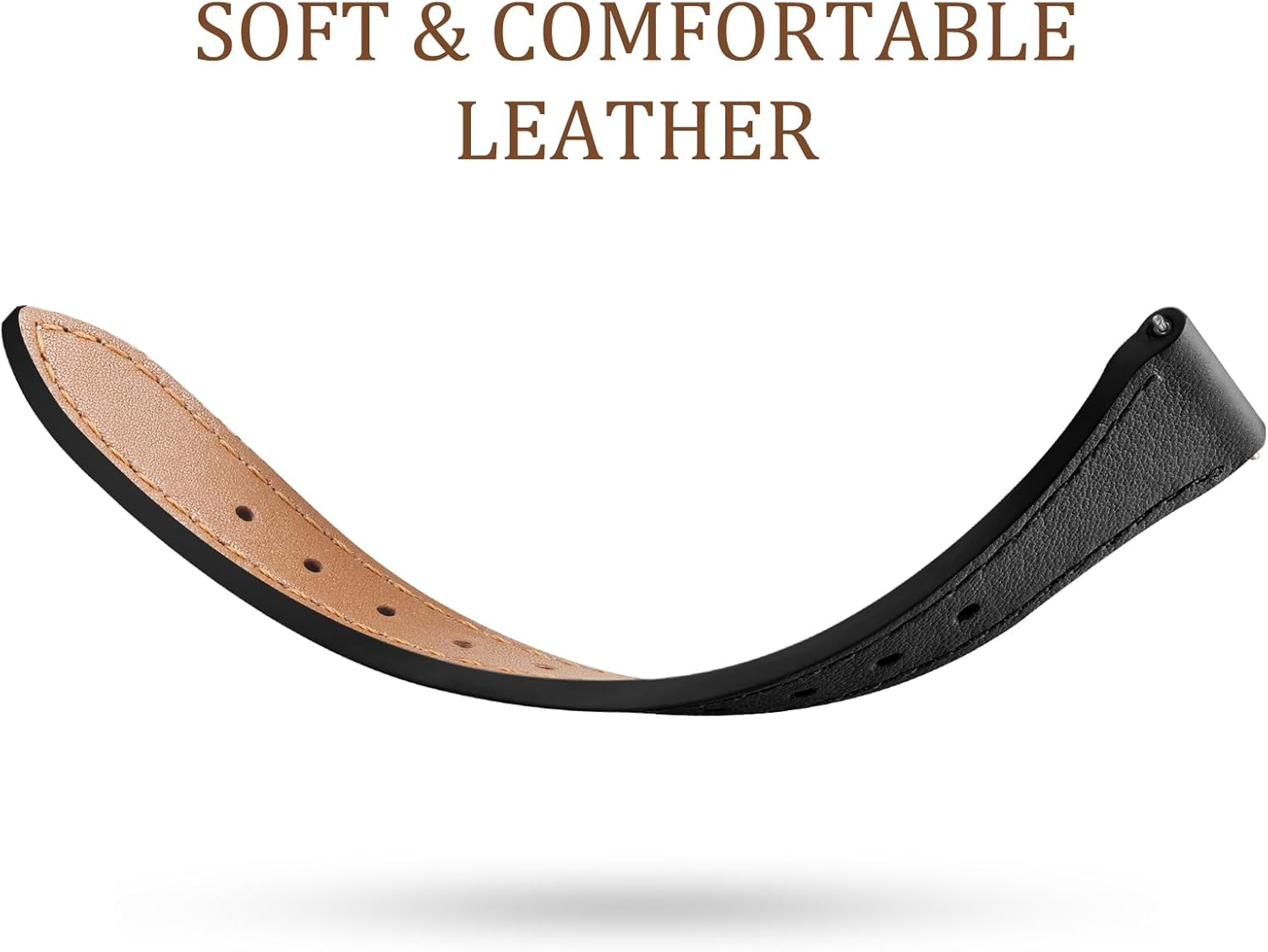 Getino Slim Leather Bands Compatible with Samsung Galaxy Watch 7 Band/Watch FE 6 5 4 40Mm 44Mm/Watch 5 Pro Band 45Mm/Galaxy Watch 6 Classic 43Mm 47Mm, Top Grain Genuine Leather 20Mm Watch Band Women image number 1