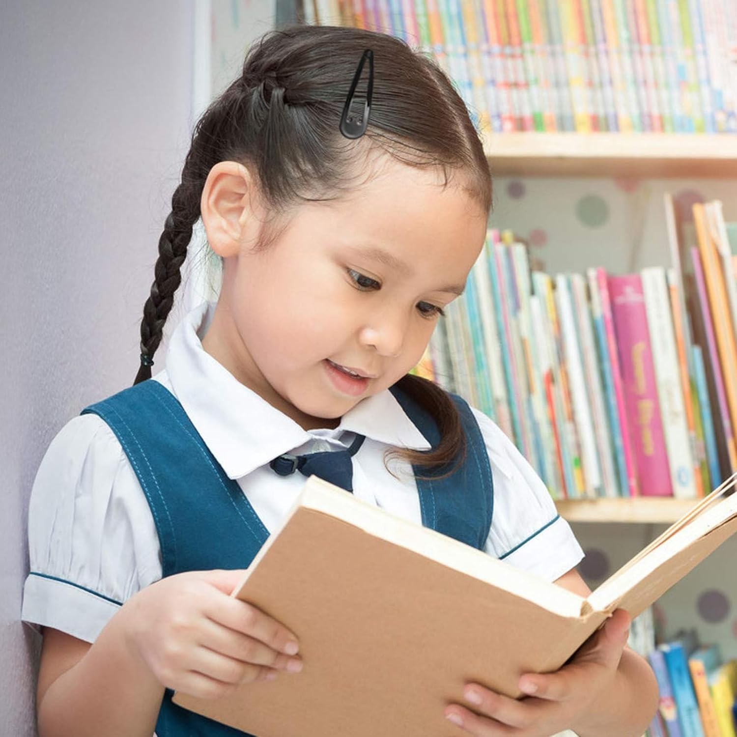 40PCS Black Snap Hair Clips, 2Inch Hair Clips Metal, Hair Clips Slides, Beauty Hair Accessory, Metal Snap Barrettes, Hair Barrettes for Kids Women image number 1