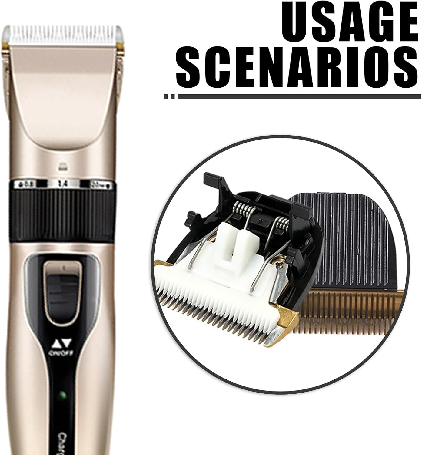 Blade Head Replacement Hair Trimmer Blade Shear, High Quality for Home and Professional Use, Durable, Made of Ceramic and Plastic for Hair Clippers image number 3