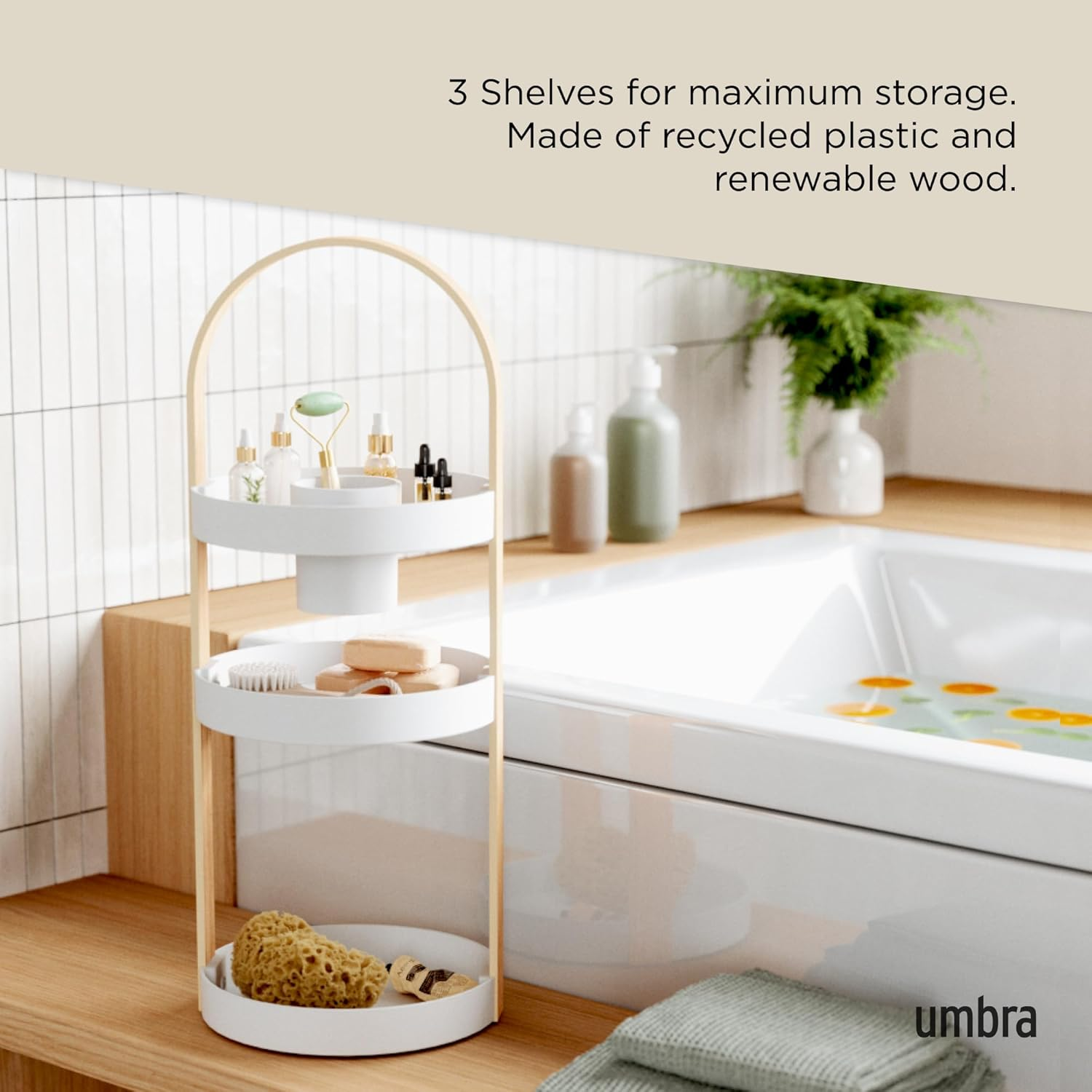 Umbra Bellwood Organizer, White/Natural, Regular image number 2