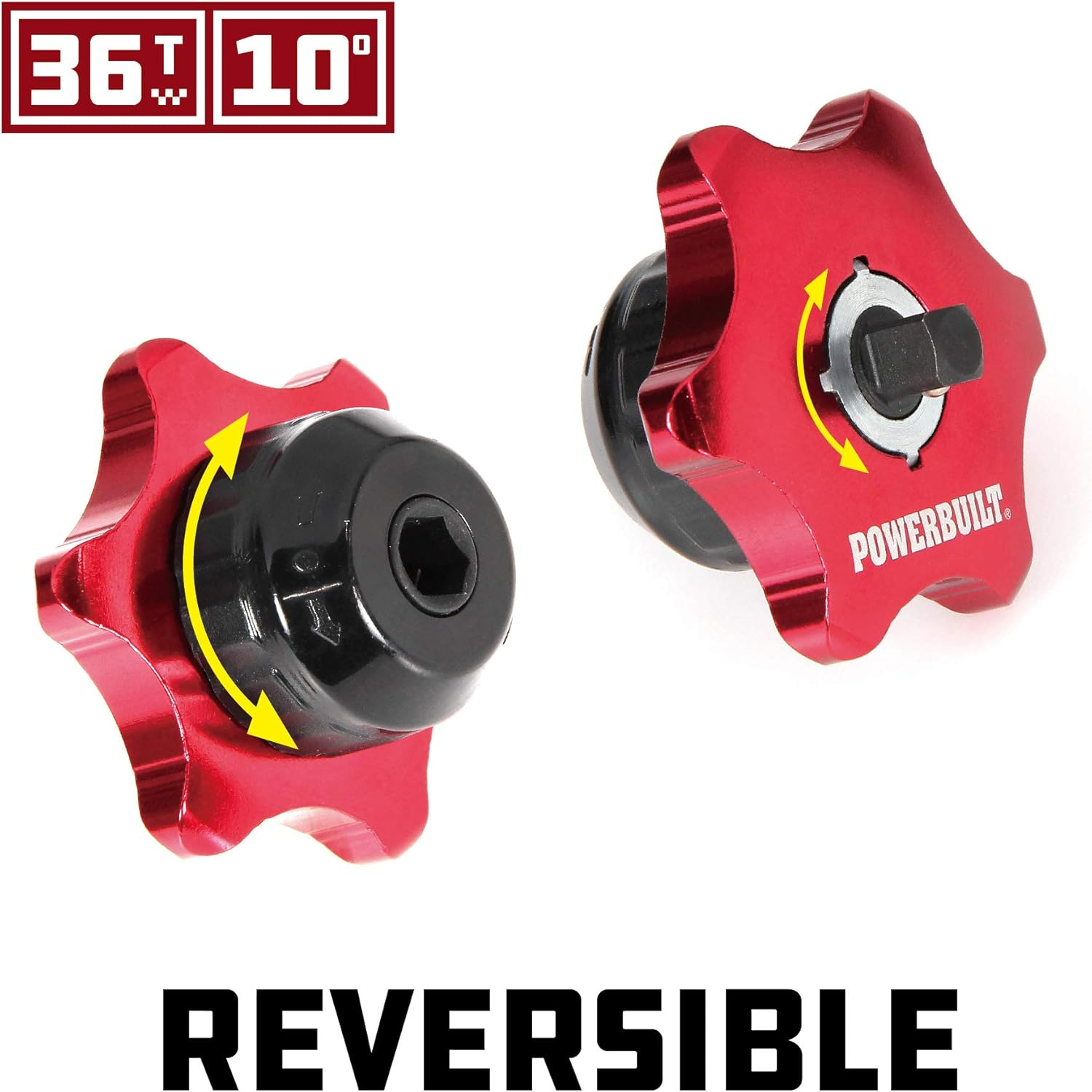 Powerbuilt 1/4-Inch Drive 2 in 1 Thumb Ratchet & Bits Driver, Finger Ratchet,Red,941248 image number 5