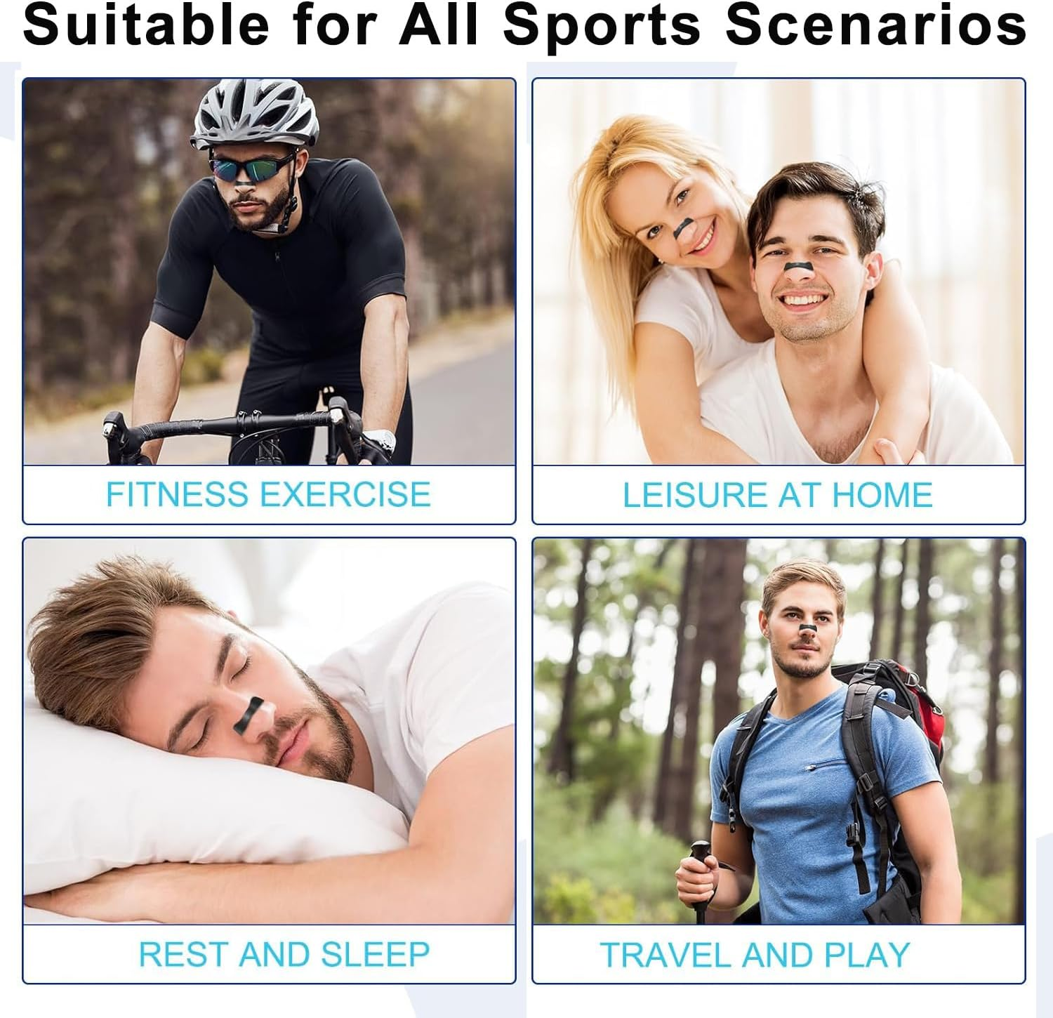 40 Pcs Magnetic Breathing Nasal Strip - anti Snoring Nose Strips with Nose Clips,Reduce Snoring & Improve Sleep Quality for Men & Women, Home,Travel, Sports Sleep Breathing Strips image number 1