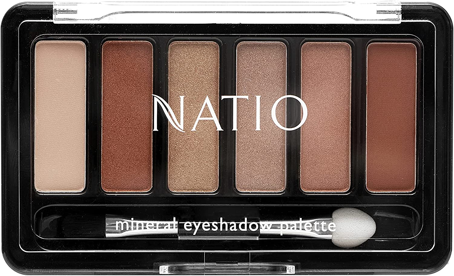 Natio Australia Mineral Eyeshadow Palette Nudes 6G - Matte Neutral Toned Eyeshadows - Purse & Travel Friendly Eyeshadow Palette - Cruelty Free & Vegan