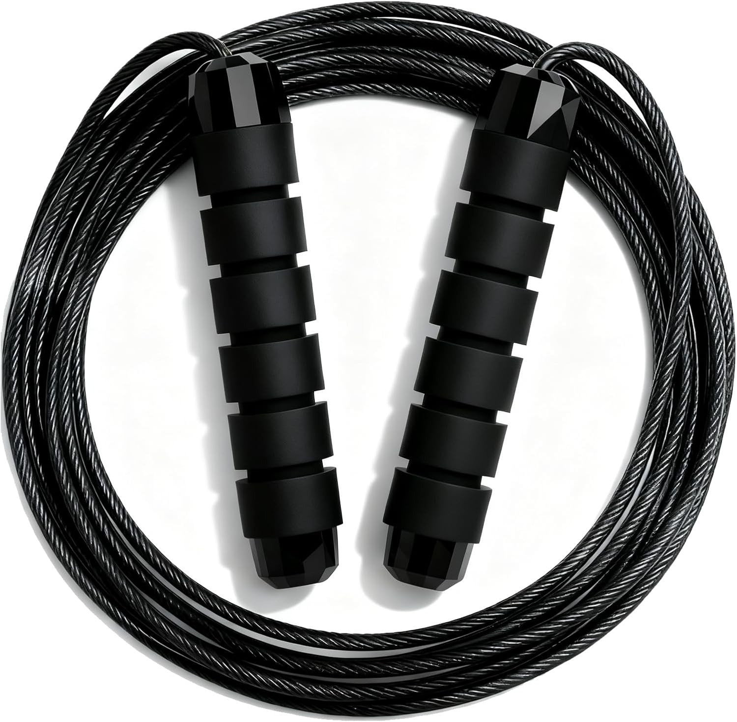 Jump Rope, Fitness Tangle-Free Jumping Rope Cable with Ball Bearings, Adjustable 2.8M Jump Ropes with Foam Handles, Exercise Workout Equipment for Men and Women, Home Gym