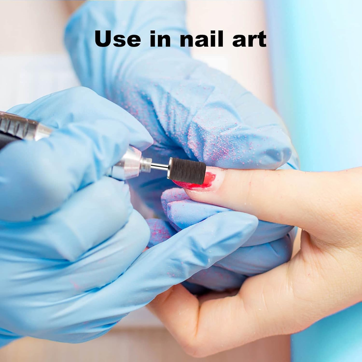 Difenni Nail Drill Bits,Sanding Bands for Nail Drill Shaft 3/32 Inch,Drill Bits for Nails,Mandrel Bit for Nails,Nail Drill Bits for Acrylic Nails Manicure Nails Manicure Pedicure Tool(Silver) image number 2