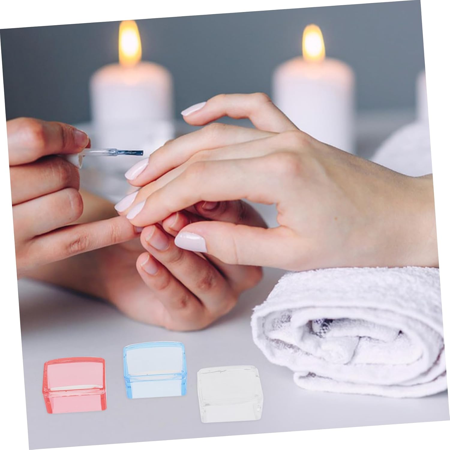 PACKOVE 3Sets Nail Art Stamping Stamper Stamping Plates and Transparent for Easy DIY Nail Art Designs for Curved Nails image number 5