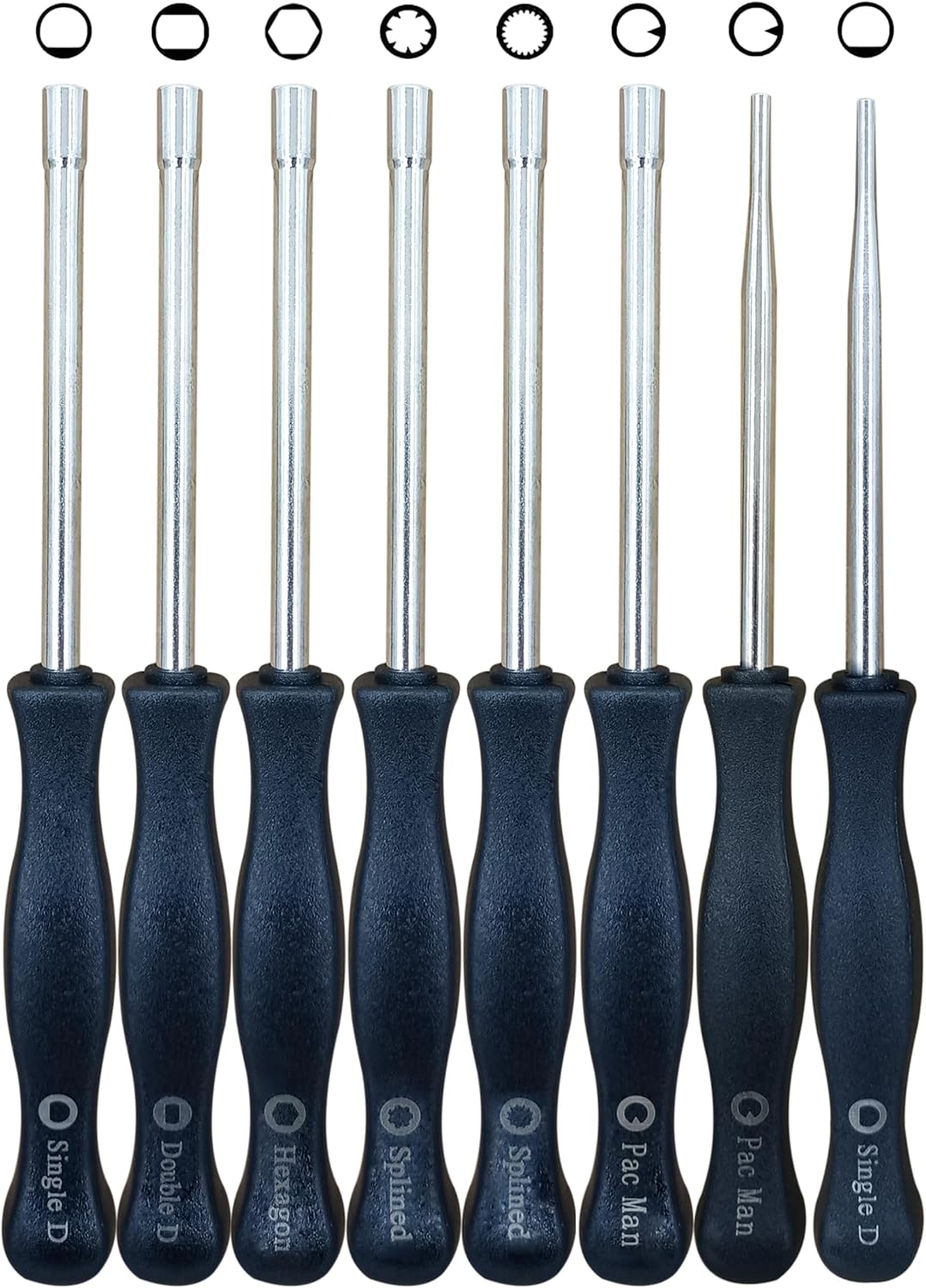 AIBICI Carburetor Adjustment Tool Screwdriver Cleaning Kit Carrying Case for Common 2 Cycle Small Engine, Fits Stihl Poulan Husqvarna MTD Trimmer Weedeater Chainsaw, Pack of 8 image number 1