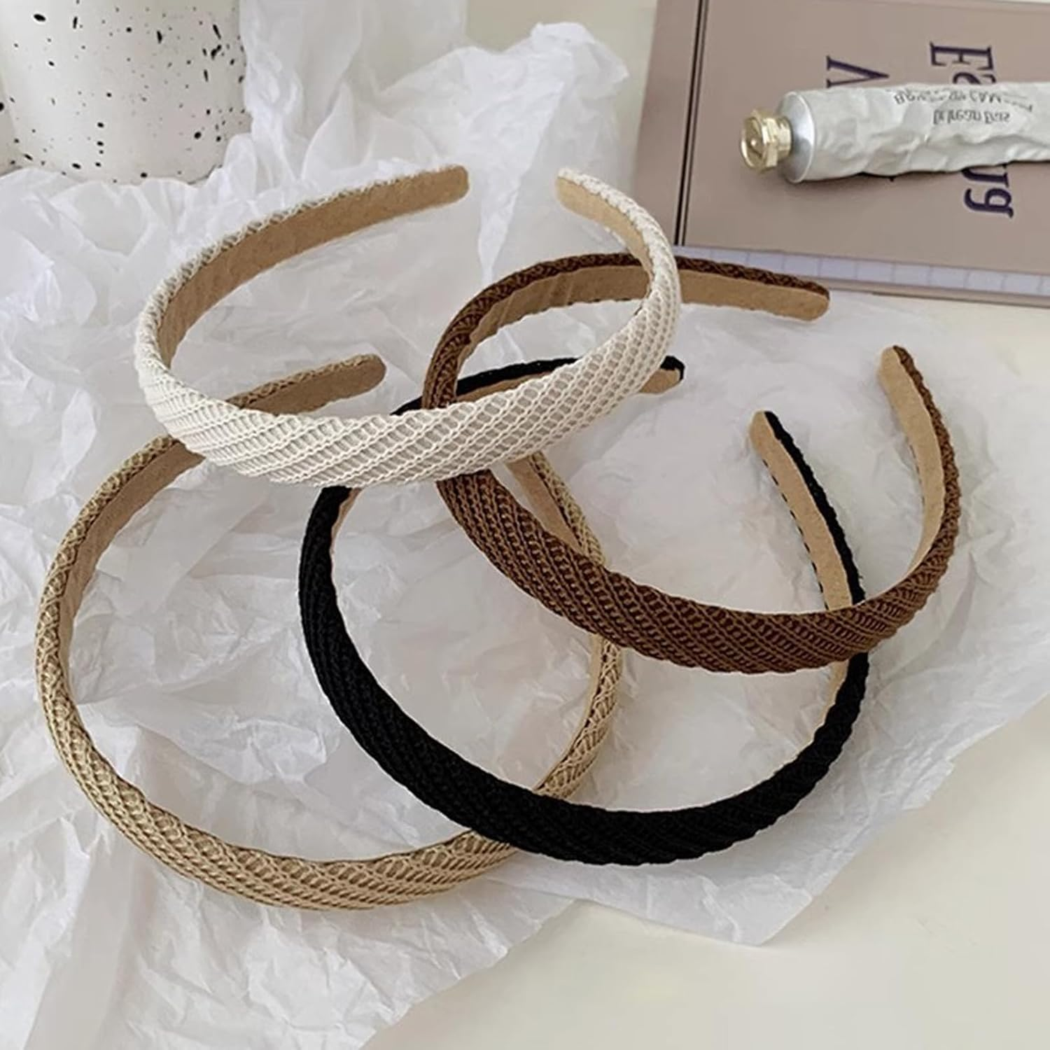 Whaleo Set of 4 Women'S Headband Women'S Costume Headband Hair Accessories Hair Band Thin Slim image number 1