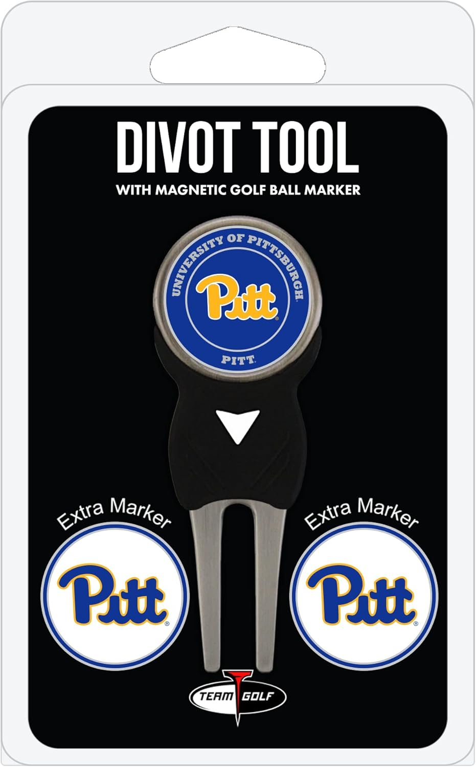 Team Golf NCAA Divot Tool with 3 Golf Ball Markers Pack, Markers Are Removable Magnetic Double-Sided Enamel