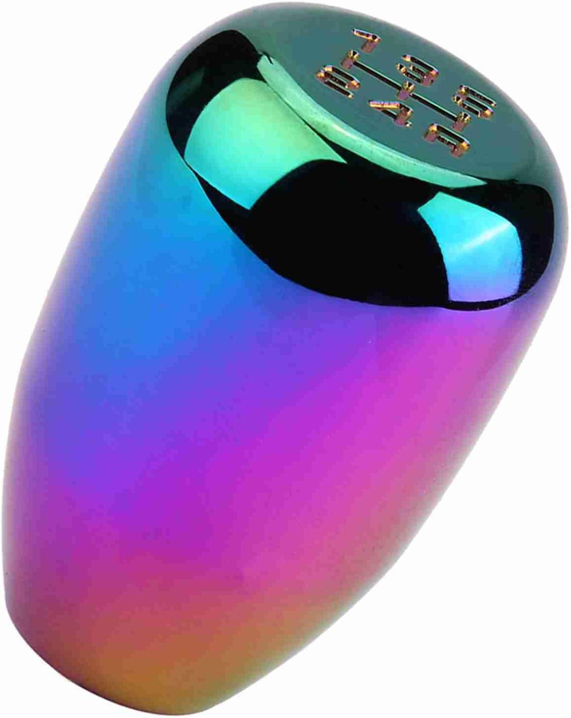 Car 5 Speed Manual Gear Shift Knob Shifter Lever Stick with 3 Adapters 8/10/12Mm Universal Metal Bright Color (Colorful) - Blue image number 5