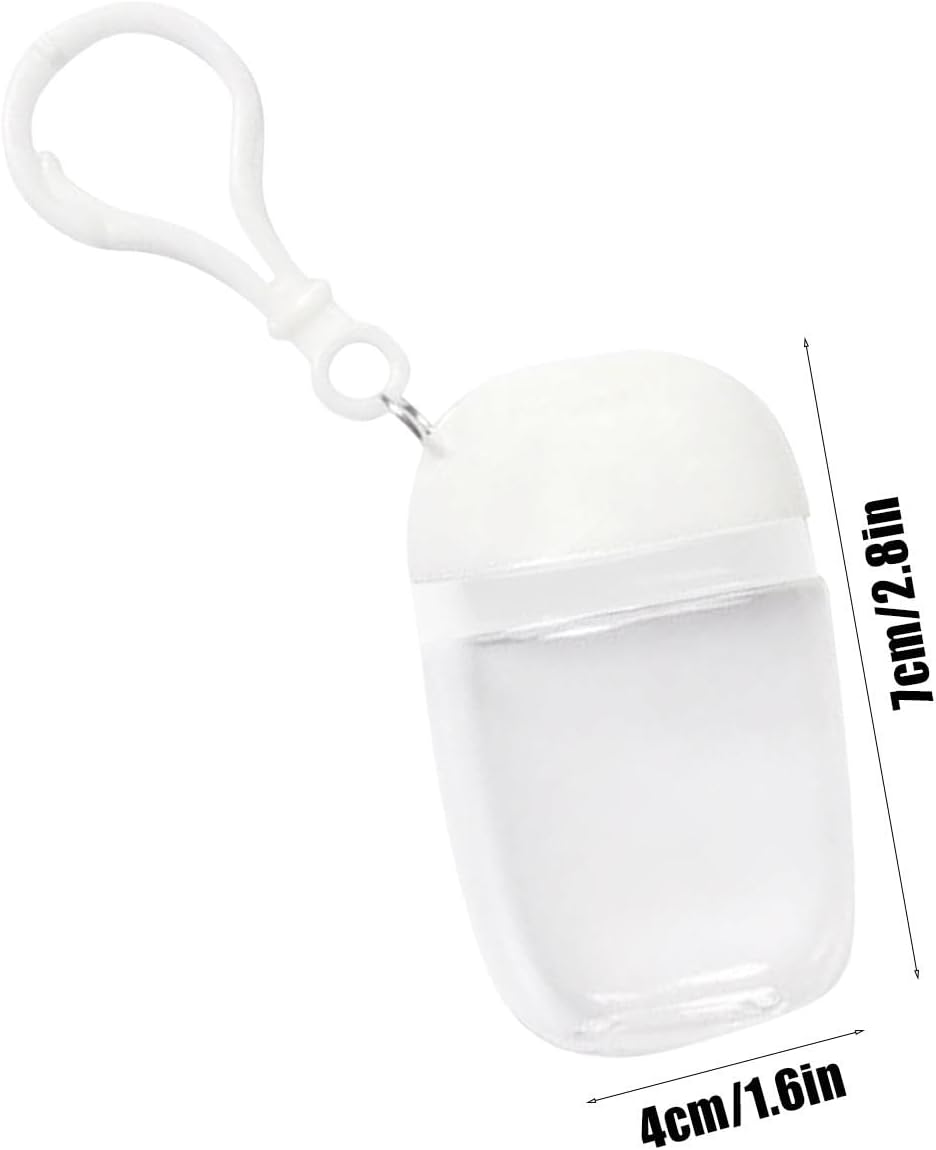 Travel Refillable Bottles, Dispenser Bottle with Keychain - 30Ml Refillable Portable Dispenser Bottles | Snap Design Empty Refillable Containers for Cleansing Lotion