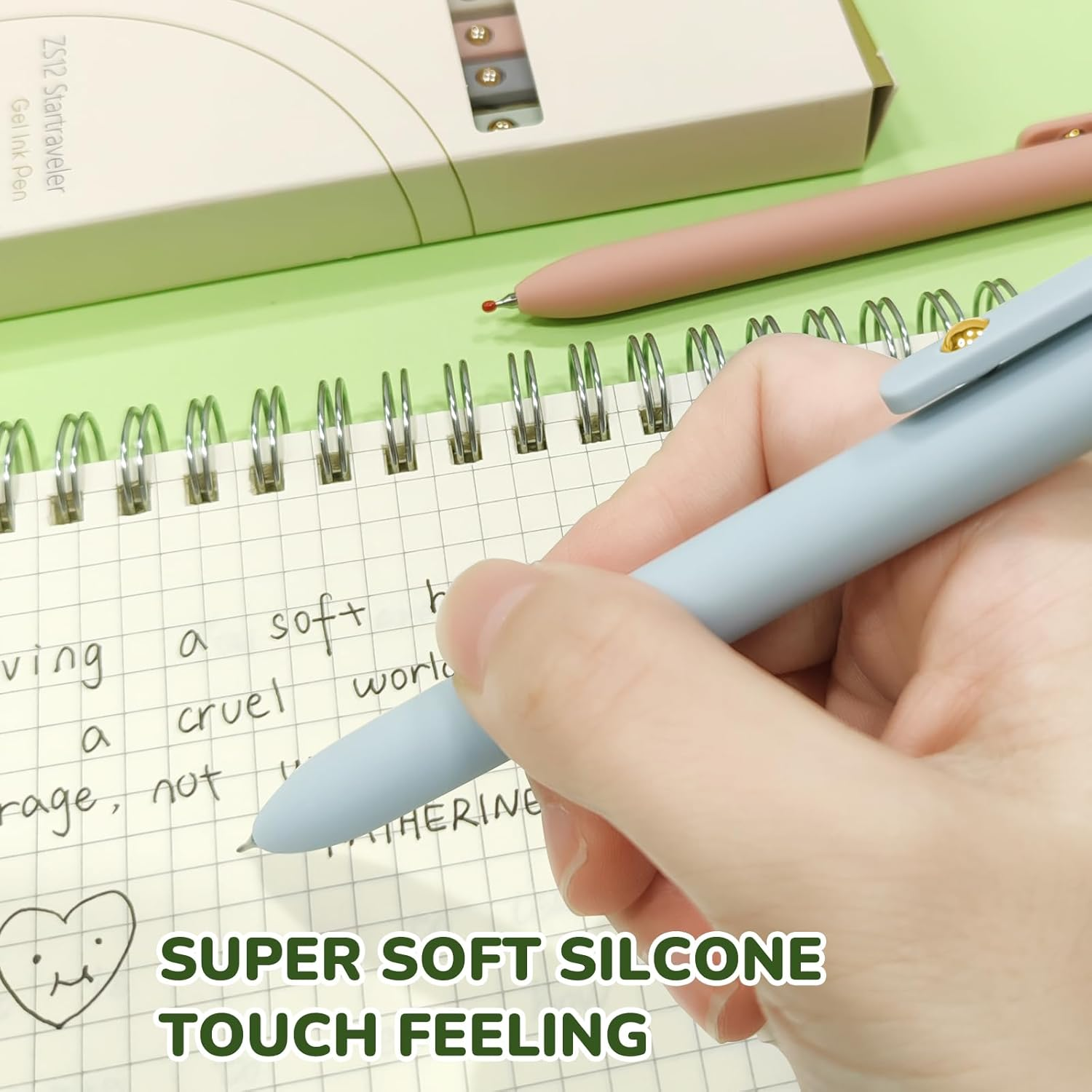 UIXJODO Gel Pens, 6 Pcs Black Ink Pens for Women, 0.5Mm Fine Point Smooth Writing Pens, High-End Series Retractable Pens for Journaling Note Taking (6 Pcs Gold Morandi) image number 4