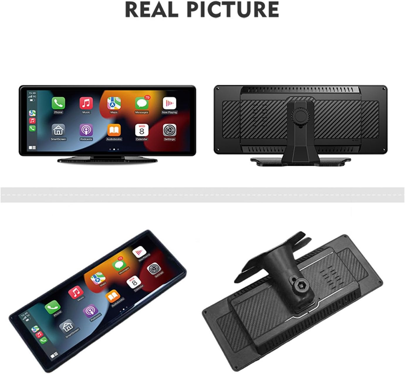 Generic Portable Car Stereo, 10.26 Inch FHD Touchscreen, Wireless Carplay Android Auto, Backup Camera, GPS Navigation, Bluetooth, Voice Control, AUX, Car Radio Receiver image number 1