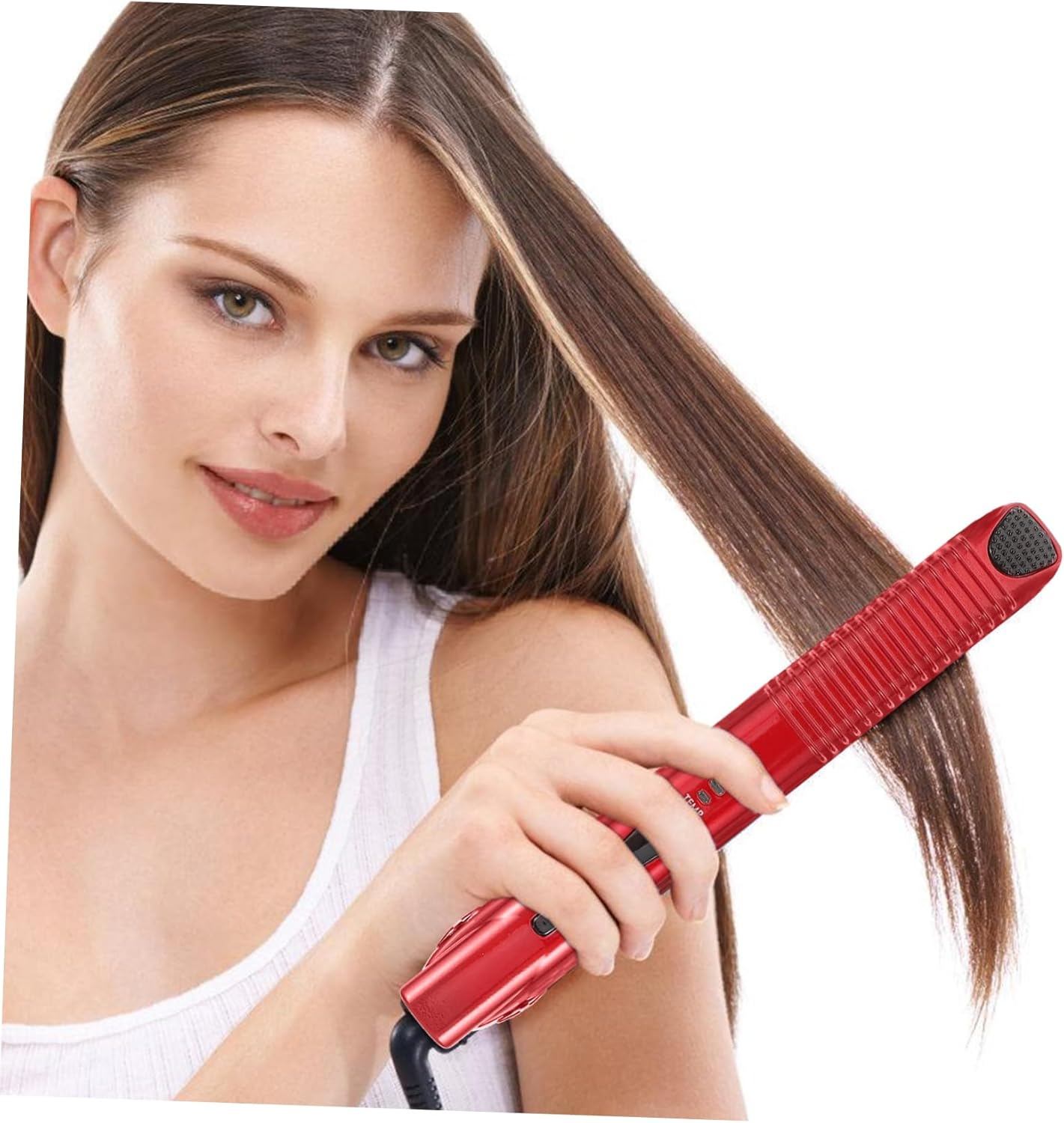 ARTSEWPLY Small Cordless Hair Straightener Temperature Wireless Usb Rechargeable Dual Function Curler for Travel Compact Design image number 2