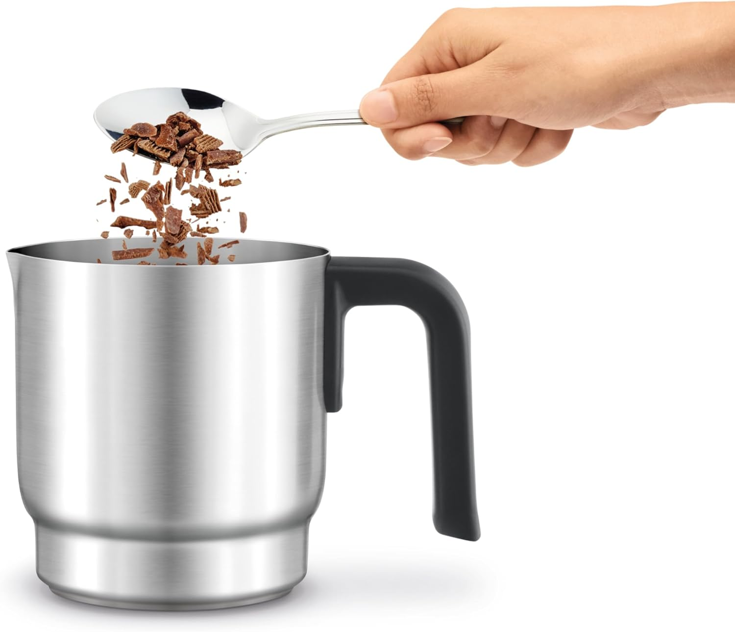 Breville, the Choc & Cino Milk Frother, Brushed Stainless Steel, LMF200PSS2JAN1 image number 3