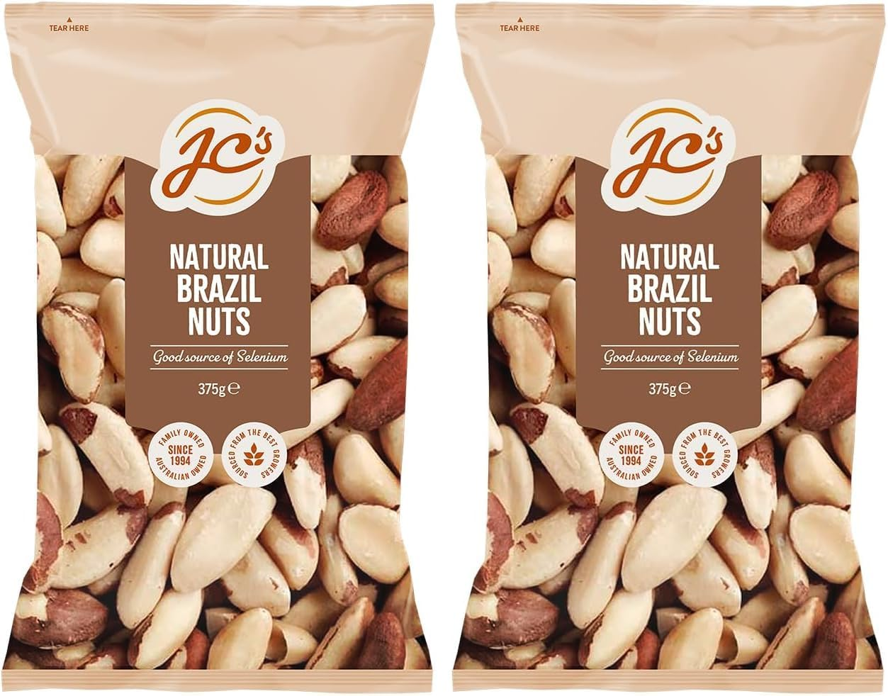 J.C.'S Quality Foods Natural Brazil Nuts 375G