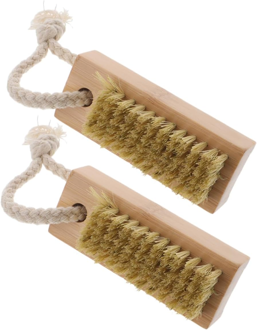 SHERCHPRY 2Pcs Nail Brushes Nail Cleaner Brush Soft Bristle for Manicure Cleaning image number 2